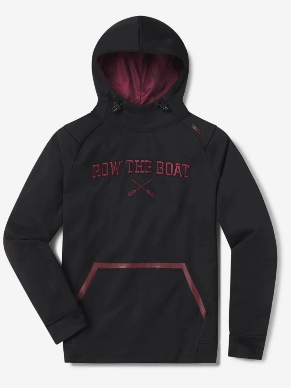 UNRL Men's Black Hoodie  UMN Row The Boat COLLAB